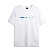 滄瀚埃隆馬斯克同款短袖T恤男貨幣進(jìn)化星艦發(fā)射衣服SPACEX猛擎發(fā)動機(jī) SPACE X-白 L 170-175cm/120-140斤