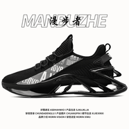 漫步者【MBZ聯(lián)名款 官方名品】高級定制款刀鋒鞋休閑運動透氣跑步男鞋 MBZ定制丨黑武士丨官方限定 40