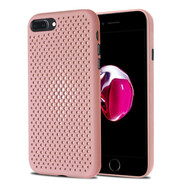 果不凡 適用蘋(píng)果7plus/8plus手機殼散熱磨砂軟殼iPhone8plus硅膠防摔保護套全包透氣 【砂粉色】-透氣散熱-磨砂防指紋 蘋(píng)果7/8-4.7英寸