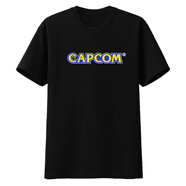 昭迅卡普空capcom游戲公司怪物獵人鬼泣周邊圓領(lǐng)短袖T恤文化衫衣服 黑色 3XL