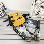 法德陸 男士斜挎包可放水杯茶杯便攜戶(hù)外手機小挎包夏季新款單肩背包男生  sanyu1591黃色+猩猩