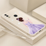 馳漢牌 適用于華為nova3手機殼男女款防摔全包磨砂PAR-AL00保護套超薄軟外殼 古董白-藍色之戀+手繩 華為nova3