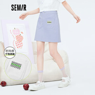 森馬（Semir）森馬半身裙女遮胯顯瘦a字裙甜酷夏季新款小個(gè)子短裙個(gè)性時(shí)尚 紫羅蘭7320 170/74A/XL
