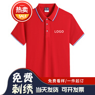 夏季翻領(lǐng)工作服定制短袖工衣訂做t恤印字印logo廣告文化衫訂制polo刺繡公司企業(yè)服裝定做衣服飾 紅色 3XL碼