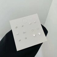 庫(kù)班豬蝴蝶結(jié)小熊耳釘女學(xué)生套裝氣質(zhì)甜美潮耳環(huán) 套裝8