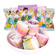 優(yōu)卡果c卷橡皮糖果小時候好吃的小零食大禮包混合水果味qq糖軟糖 果c卷30包