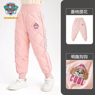 汪汪隊立大功汪汪隊兒童羽絨褲女童2025冬季加絨加厚褲子中小童保暖擋風(fēng)滑雪褲 粉色018【絨子含量85%】 120