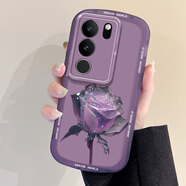 屹川 適用vivos17/pro手機(jī)殼 VIVOS17E鏡頭全包硅膠防摔新款透明網(wǎng)紅復(fù)古玫瑰軟殼女款 【透紫】漸變郁金香-贈(zèng)保護(hù)膜 vivos17pro
