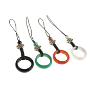 覓倩手機掛繩短男女款瑪瑙個(gè)性創(chuàng  )意手機掛飾指環(huán)掛件u盤(pán)防丟繩吊環(huán) 顏色隨機一個(gè)