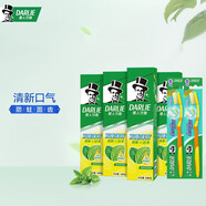 DARLIE好來(lái)(原黑人)雙重薄荷牙膏4支480g含柔絲牙刷2支新舊包裝隨機.