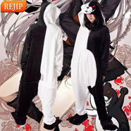 REJIP原神秋冬季卡通連體睡衣學(xué)生哈士奇敖丙柴犬倉鼠情侶二次元動(dòng)漫天 黑白熊 L碼適合身高156-165CM