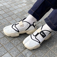 耐克（NIKE）女鞋 Aqua Rift 分趾 情侶款撞色拼接忍者跑鞋CW2624-101 BQ4797-100黑白 35.5