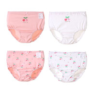 KIDS MAM&DAD女童小內(nèi)褲兒童純棉女寶寶三角褲短褲夏季薄款不夾pp嬰幼兒面包褲 櫻桃 110