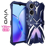 龍豈 vivoY78手機殼金屬邊框保護套y35m防摔鋼鐵俠男款vivo x30pro定制X27全金屬 vivo Y35m+【雷神】-黑色