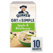桂格現(xiàn)貨英國桂格quaker燕麥粥oat so simple沖飲麥片營養(yǎng)早餐 apple blueberry蘋果藍莓味 盒裝