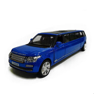 加長(cháng)路虎合金車(chē)模仿真迷你模型兒童小汽車(chē)合金回力聲光四開(kāi)門(mén)模型車(chē)男孩擺件玩具車(chē) 加長(cháng)路虎攬勝-藍色