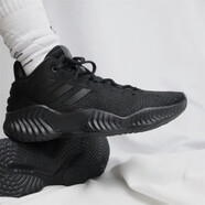 阿迪達(dá)斯 （adidas）Pro Bounce 2018 Low 減震防滑耐磨 黑白男子實(shí)戰(zhàn)休閑運(yùn)動(dòng)籃球鞋 FW0905 黑色 42.5 (265mm)