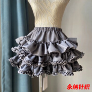 萱圖婭新款亞文化芭蕾風(fēng)Y2K朋克少女感軟妹百搭韓版蓬蓬裙南瓜蛋糕短裙 暴力/款灰色-女士半身裙洋氣款 M -女士半身裙洋氣款