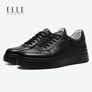 ELLEHOMME小白鞋男透氣休閑男鞋內(nèi)增高明星款系列空軍一號板鞋春秋送男友 黑色虎印HKD22212900 40 偏大建議選小一碼