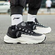 李寧（LI-NING）跑步鞋男鞋新款V8減震輕質(zhì)跑鞋男士時(shí)尚休閑低幫運(yùn)動(dòng)鞋男ARHP241 云霧白/標(biāo)準(zhǔn)黑-2 39