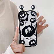 佩諾蘋果6/7/8plus手機(jī)殼iPhone6s/7/8保護(hù)套3女卡通可愛se2硅膠防摔磨砂全包男女款卡通可愛潮外殼 【本.耳朵奶油殼】小煤球 蘋果7/8/se2/3代 版本