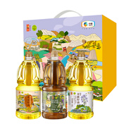 初萃中糧健康+食用油禮盒1.8L*3（葵花籽油菜籽油亞麻籽油）團購送禮 