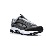 斯凱奇（Skechers）男鞋熊貓老爹鞋情侶款透氣系帶百搭舒適日常簡(jiǎn)約美國直郵 Gry/Blk/Wht 8=41碼