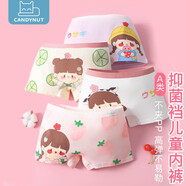 candynut英國兒童內褲女童A類(lèi)棉質(zhì)平角抑菌透氣寶寶中大童彈力卡通四角褲 幸運女孩 150（建議身高135-145）