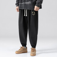 情緣貴族（QINGYUANGUIZU）加大加肥男褲胖子休閑運動(dòng)長(cháng)褲寬松肥佬春季大碼闊腳褲 3368 5XL (241斤到260斤)