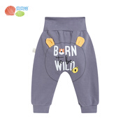 貝貝怡童裝兒童寶寶屁屁褲男女童春秋2022新品寶寶褲子柔軟親膚可愛(ài)卡通 黑色【幸運虎K2440】 100 3歲/身高100cm