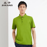 ZORANZI莊子男士夏季短袖商務(wù)休閑T恤半袖上衣ZBN2809F 草綠色 L 175/100B
