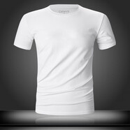 catwick 歐洲站 catwi ck短袖T恤大碼男裝上衣服青少年莫代爾圓領(lǐng)純色t桖 白色 XL
