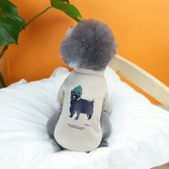 嬉皮狗（hipidog） 狗狗衣服秋冬季泰迪衣服小型犬保暖打底衫防掉毛比熊幼犬衣服 卡其色呆呆狗 L (建議體重8-12斤)