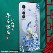 尚跡 適用于VIVOY73S磨砂手機殼s7e中國風新年蛇年男女款硅膠軟防摔保護套輕薄國潮新 -ou663平安富貴 vivoy73s含指環(huán)扣