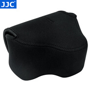 JJC 相機內(nèi)膽包 保護收納套 適用于佳能EOS R7 R10+18-45mm M6 M100 M3 M200 M10 徠卡Q3 微單配件 OC-C3大號 黑色