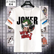 郡帥小丑短袖T恤男女學(xué)生寬松希斯萊杰 杰昆菲尼克斯Joker衣服圓領(lǐng) 03 S