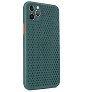 勁皇 適用于蘋(píng)果11散熱手機殼iphone11pro硅膠防摔11promax鏡頭全包保護套透氣網(wǎng)孔殼 6.1蘋(píng)果11硅膠散熱手機殼綠色