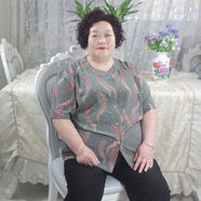 LGXP大碼女裝200斤胖mm加肥加大夏裝200-300斤特大碼中老年女裝胖太太 綠色花 6XL （180-200斤）