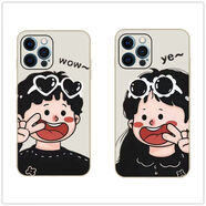 情侶手機殼不同型號高顏值情侶款任意機型定制iPhone14Pro華為p50 圖案4[左圖+右圖] 一對2個(gè)手機殼[聯(lián)系客服]