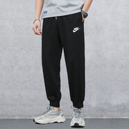 耐克（NIKE）男褲春季運(yùn)動(dòng)褲收口小腳褲衛(wèi)褲針織透氣薄款休閑長(zhǎng)褲子BV2763-010 BV2680-010/內(nèi)里毛圈/束腳黑色 XL