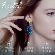 special歐美個性夸張合金耳墜耳釘女耳環(huán)遙望銀河系 無耳洞拍【帶耳夾轉(zhuǎn)換器】
