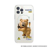 小寸心蘋(píng)果16ProMax手機(jī)殼iphone16/Pro/Plus保護(hù)套透明直邊防摔15/14/13/12/11全包可愛(ài)卡通軟殼 【啤酒泰迪】透明直邊軟殼 蘋(píng)果14Pro