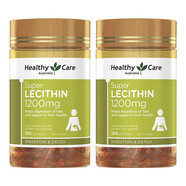Healthy Care大豆卵磷脂軟膠囊HC成人磷脂1200mg中老年人呵護血管健康澳洲進(jìn)口 卵磷脂膠囊100粒*2瓶