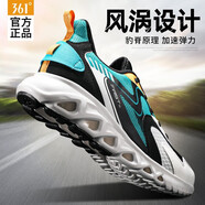 361度男鞋運動鞋男跑步鞋夏季網(wǎng)面透氣舒適慢跑鞋風(fēng)渦輕量男士鞋子男 羽毛白/烏黑色-7 41