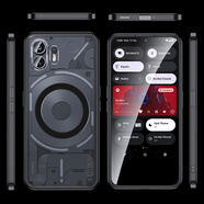 適用Nothingphone2手機(jī)殼磁吸透明Nothingphone2無線防摔手機(jī)保護(hù)殼套 磁吸黑色 Nothing phone2