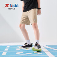 特步（XTEP）兒童夏季新款男童運(yùn)動(dòng)五分褲運(yùn)動(dòng)休閑短褲百搭薄款短褲 沙石色【小logo】 140 cm