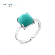 GEM STONE KING天河石戒指女925銀彩色寶石送老婆生日禮物節(jié)日禮物彩色寶石戒指 美6號(hào)=12號(hào)