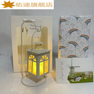 送閨蜜生日女生精致高檔有意義小眾高級感風(fēng) 白色歐式掛燈燭臺+電子蠟燭