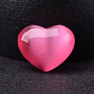 水晶貓眼石愛(ài)心擺件彩色貓眼原石愛(ài)心把玩手把件掛件心形吊墜 粉色貓眼愛(ài)心一個(gè)