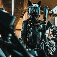 杜漢（DUHAN）摩托車(chē)騎行服男女四季情侶款賽車(chē)服越野機車(chē)皮衣秋冬季款防摔外套 D-2168黑金男款 3XL